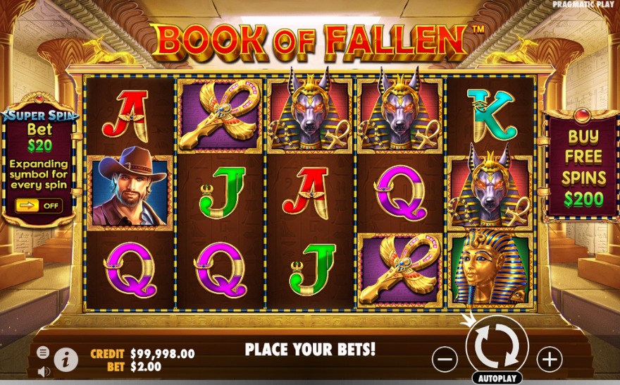 Thám hiểm Ai Cập Cổ đại qua slot game Book of Fallen