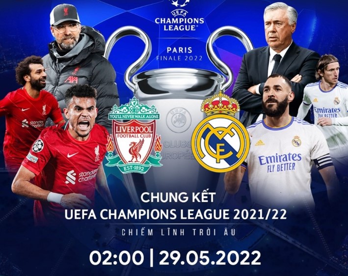 Trận chung kết giữa Liverpool vs Real Madrid sẽ diễn ra lúc 2h ngày 29/5