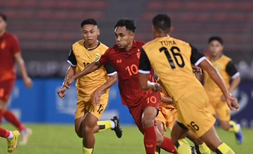 Brunei đã bị Thái Lan vùi dập 5-0 trong trận đấu gần nhất