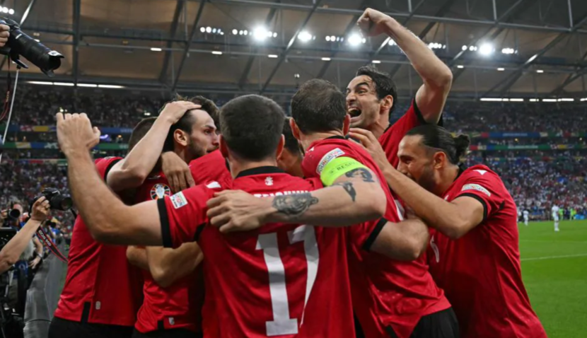 Đội Georgia ăn mừng chiến thắng trước Bồ Đào Nha tại Euro 2024